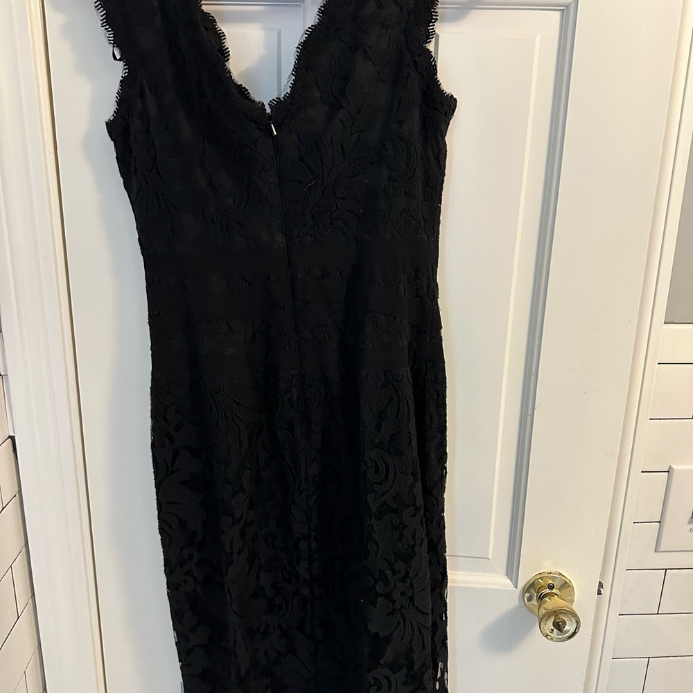 Elegant Black Lace Dress - Picture 3 of 6